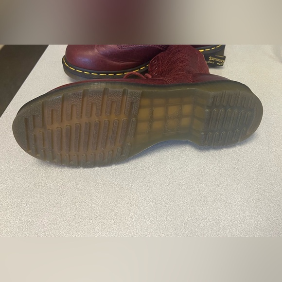 Dr. Martens Women's Burgundy and Red Boots - Picture 3 of 4
